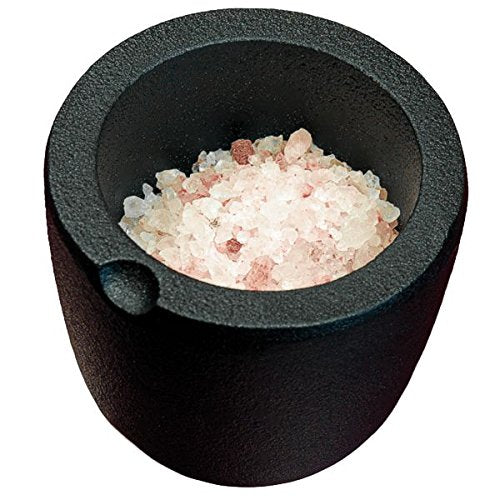 Skeppshult Swing Cast Iron Salt / Spice Bowl with Walnut Lid Cam