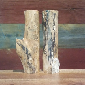 Hand Picked set of 23 cm / 9 inch Spalted Maple Cottage Mills® with CrushGrind®
