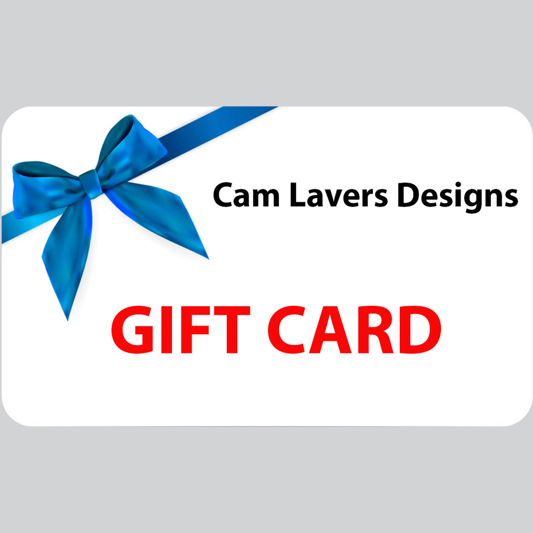 Cam Lavers Designs gift card, starting at