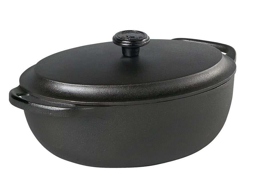 Skeppshult 4.0 Liter Oval Casserole Dish with Cast Iron Lid